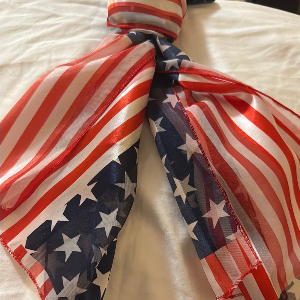 Patriotic Red, White, and Blue Scarf
13  X. 60 inches